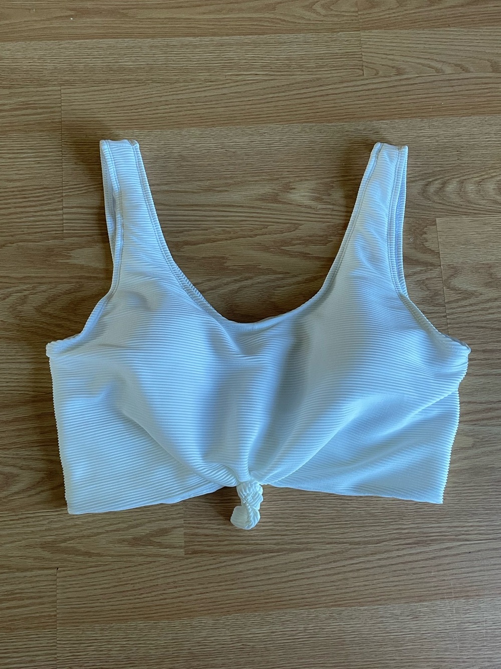 Rib knit bikini top